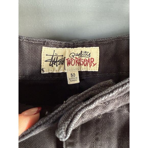 🎈Stüssy Heavy Cotton Work Pants – Black - Size 30 - Picture 4 of 6